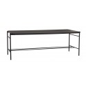 hubsch table salle a manger noire design epuree bois metal