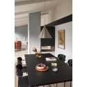 hubsch table salle a manger noire design epuree bois metal