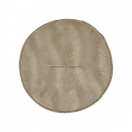 house doctor coussin de chaise rond chic velours cotele beige