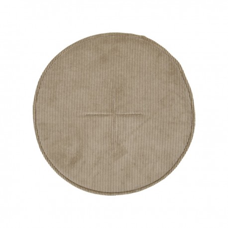 house doctor coussin de chaise rond chic velours cotele beige
