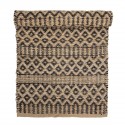 bloomingville tapis jute motif imprime geometrique noir