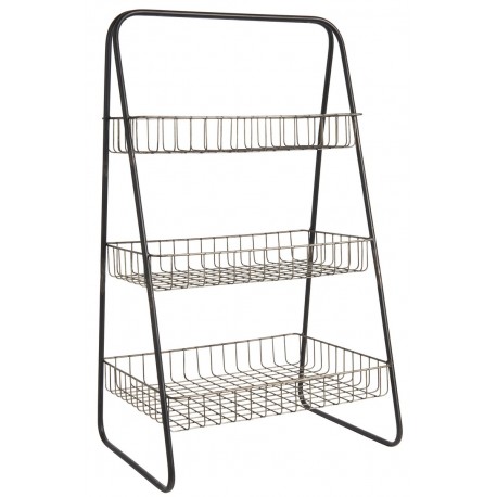 Rangement à poser 3 paniers métal grillagé IB Laursen