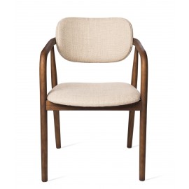 pols potten henry fauteuil de table classique elegant bois tissu beige