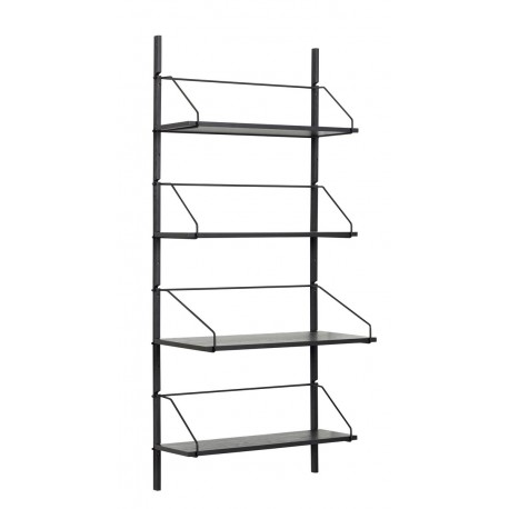 hubsch etagere murale cremaillere style industriel epuree metal noir
