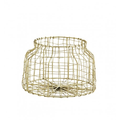 madam stoltz corbeille fil de fer tresse dore laiton