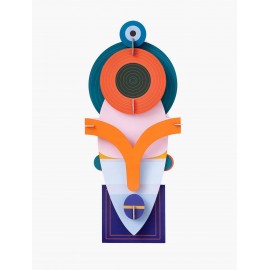 tres grand masque decoration murale carton studio roof deluxe lamu