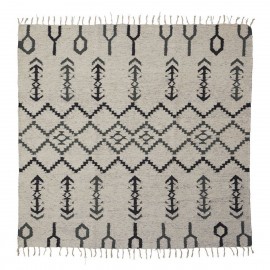 house doctor arte tapis style berbere beige motif ethnique 180 x 180