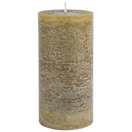 grande bougie cylindre rustique jaune moutarde ib laursen