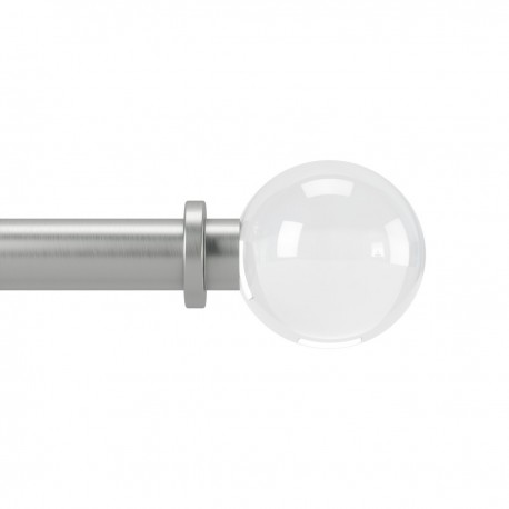 umbra tringle a rideaux chic extensible argent boule verre