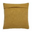 bloomingville coussin carre coton jaune moutarde blanc fines rayures