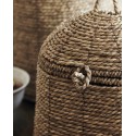 house doctor rama beau panier avec couvercle jonc de mer tresse naturel