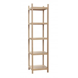 hubsch etagere colonne a poser 5 tablettes bois chene clair