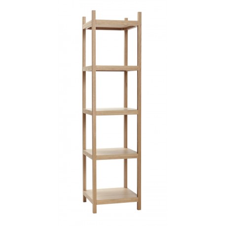 hubsch etagere colonne a poser 5 tablettes bois chene clair