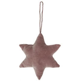 ib laursen etoile de sapin en tissu velours decoration noel