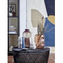 bloomingville table basse ronde design contemporain rotin tresse noir
