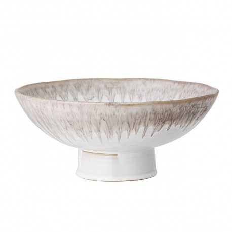 bloomingville corbeille a fruits sur pied gres peint style rustique