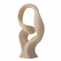 bloomingville sculpture gres ton naturel beige forme de coeur berhan