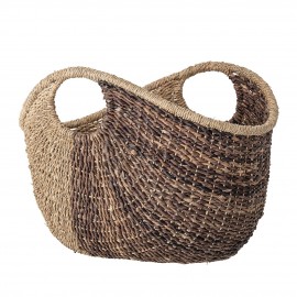 bloomingville grand panier tresse 2 poignees herbes de bakouan dicte