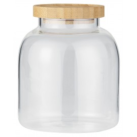 bocal cuisine verre couvercle bois bambou style campagne chic ib laursen