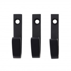 house doctor set de 3 crochets metal forge noir bath