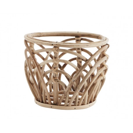 madam stoltz panier tresse bambou cache pot decoratif
