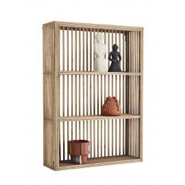 madam stoltz etagere murale rectangulaire fine bois de bambou
