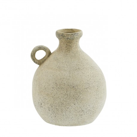 madam stoltz petit vase boule poterie terre cuite beige