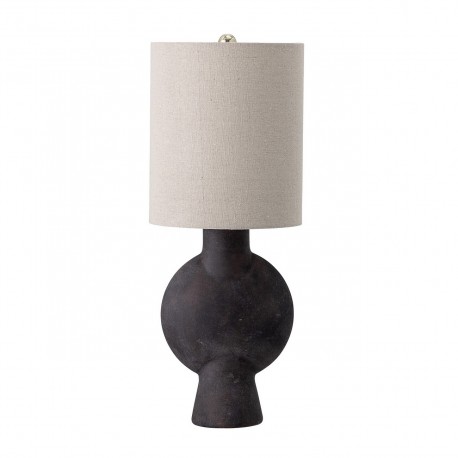 bloomingville lampe de salon chic sculpturale terre cuite lin beige