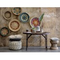 bloomingville corbeille ethnique jute decoration murale multicolore