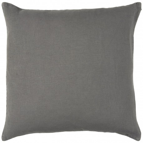 ib laursen housse de coussin carre lin gris anthracite fonce