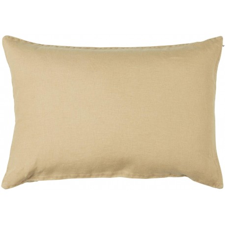ib laursen housse de coussin lin rectangulaire beige cafe creme