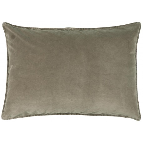 ib laursen housse de coussin velours rectangulaire gris lin