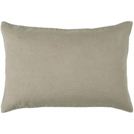 ib laursen housse coussin lin rectangulaire gris clair lin naturel