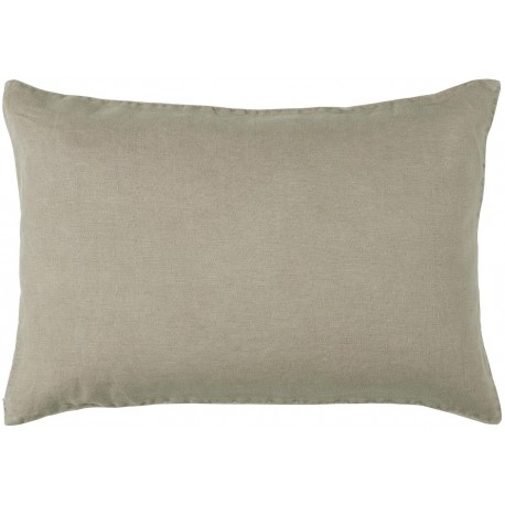 ib laursen housse coussin lin rectangulaire gris clair lin naturel