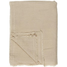 ib laursen plaid double gaze coton beige ecru