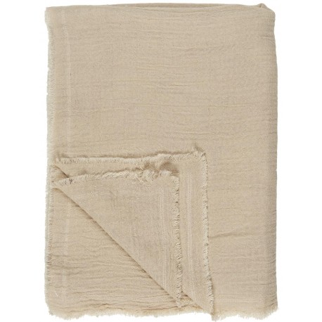 ib laursen plaid double gaze coton beige ecru