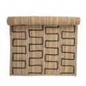 bloomingville tapis rectangulaire en jute motif noir zig zag dell