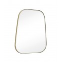 Miroir mural trapeze laiton dore Hübsch