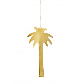 madam stoltz decoration murale palmier metal dore a suspendre