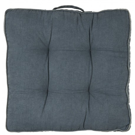 ib laursen coussin de sol carre toile bleu roi
