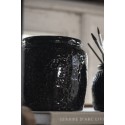 pot de fleur terre cuite emaille noir style rustique ib laursen
