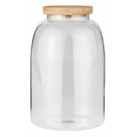 ib laursen grand bocal de cuisine en verre couvercle bambou 3 litres
