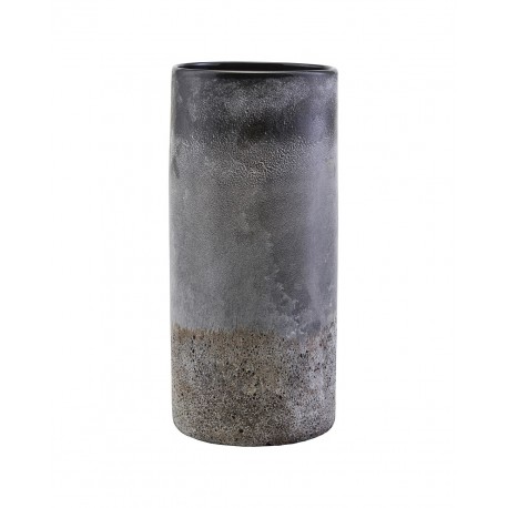 house doctor vase tube verre opaque texture degrade rock