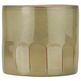 petit cache pot vert kaki gres strie ib laursen