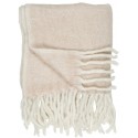 ib laursen plaid chaud epais doux rose pale clair franges