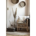 ib laursen coussin carre epais de sol coton beige sable naturel