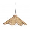 madam stoltz suspension fleur petales en rotin bois bambou