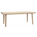 hubsch table a manger bois clair motif chevrons design moderne