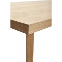 hubsch table a manger bois clair motif chevrons design moderne