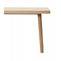 hubsch table a manger bois clair motif chevrons design moderne